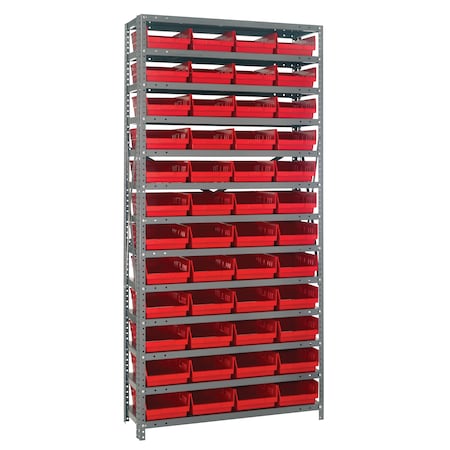 Quantum Storage Systems Steel Shelving with plastic bins 1875-108RD